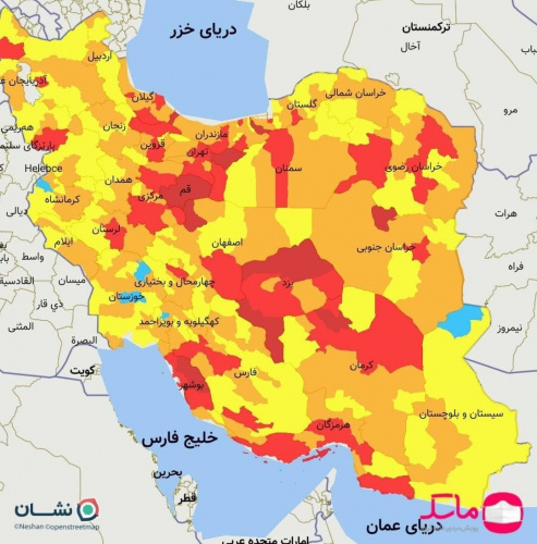 افزایش سریع شهرستانهای قرمز کرونا در پی افزایش پر شتاب مبتلایان کرونایی