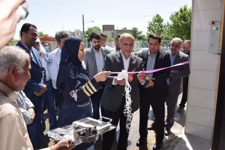 افتتاح جایگاه مخزن سوخت ذخیره ناوگان اورژانس ۱۱۵ استان مرکزی با حضور دکتر جعفر میعادفر رییس سازمان اورژانس کشور