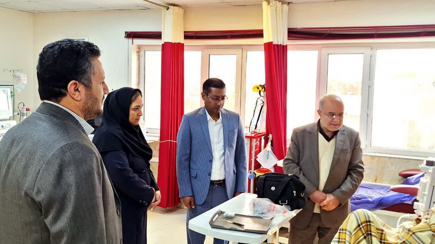 بازدید مسئول ستاد نوروزی دانشگاه علوم پزشکی اراک از بیمارستان فرهنگ خسروانی فراهان